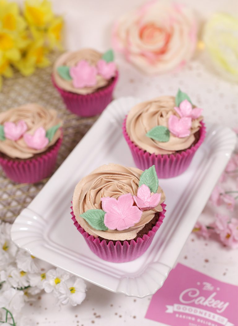 Pink Floral Cupcakes Cakey Goodness