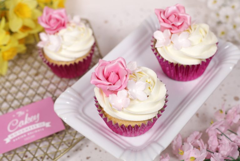 Pink Rose Cupcakes Cakey Goodness