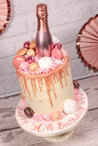 Luxe Rose Gold Drip Cake - Cakey Goodness