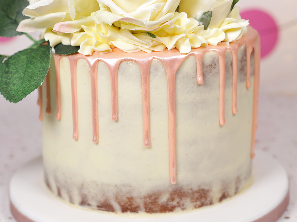 Rose Gold 50th Birthday Cake - Cakey Goodness