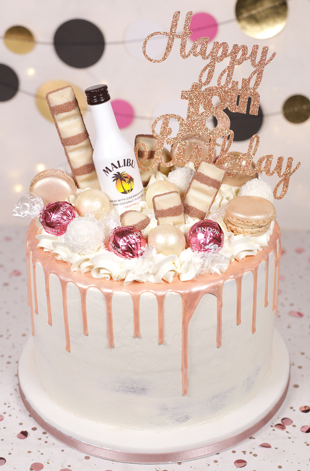 Rose Gold 18th Birthday Cake Cakey Goodness