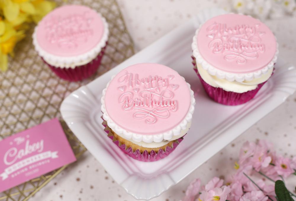 Pretty Pink Birthday Cupcakes - Cakey Goodness