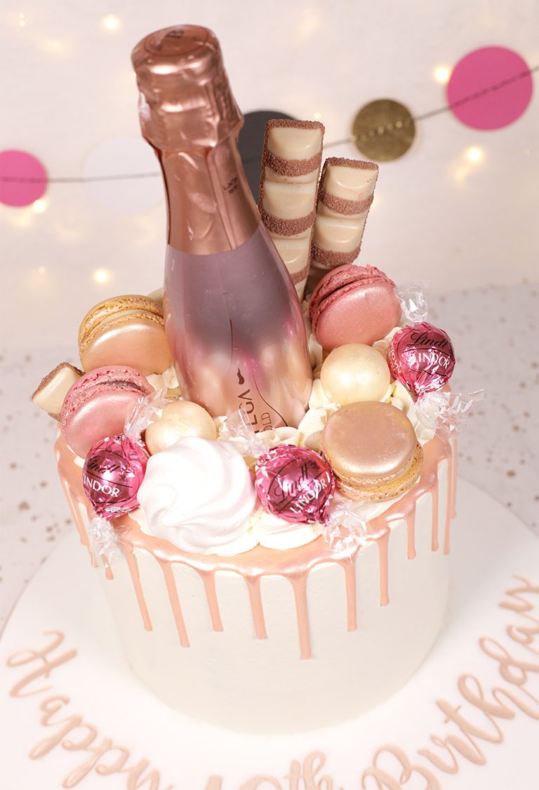 Rose Gold 40th Birthday Cake - Cakey Goodness