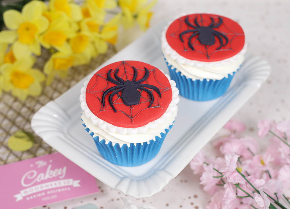 Spider-Man inspired cupcakes - Cakey Goodness
