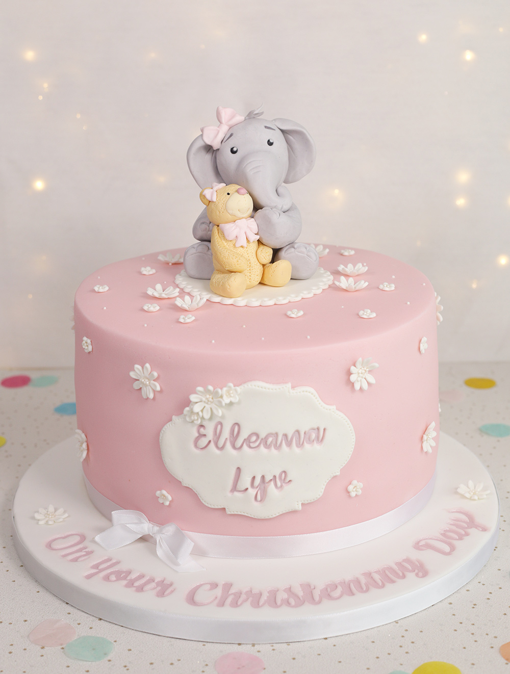 Elephant Christening Cake - Cakey Goodness