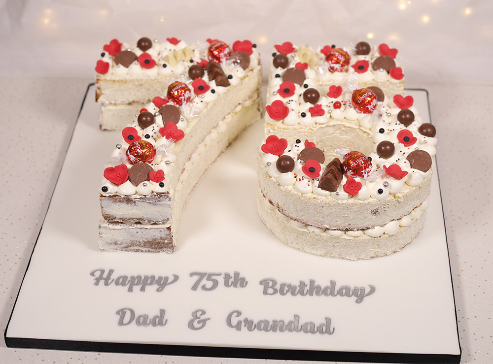 Cameo 'n Lace-themed 75th Birthday Cake - Decorated Cake - CakesDecor