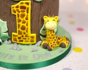 Safari Animal themed 1st Birthday cake - Cakey Goodness