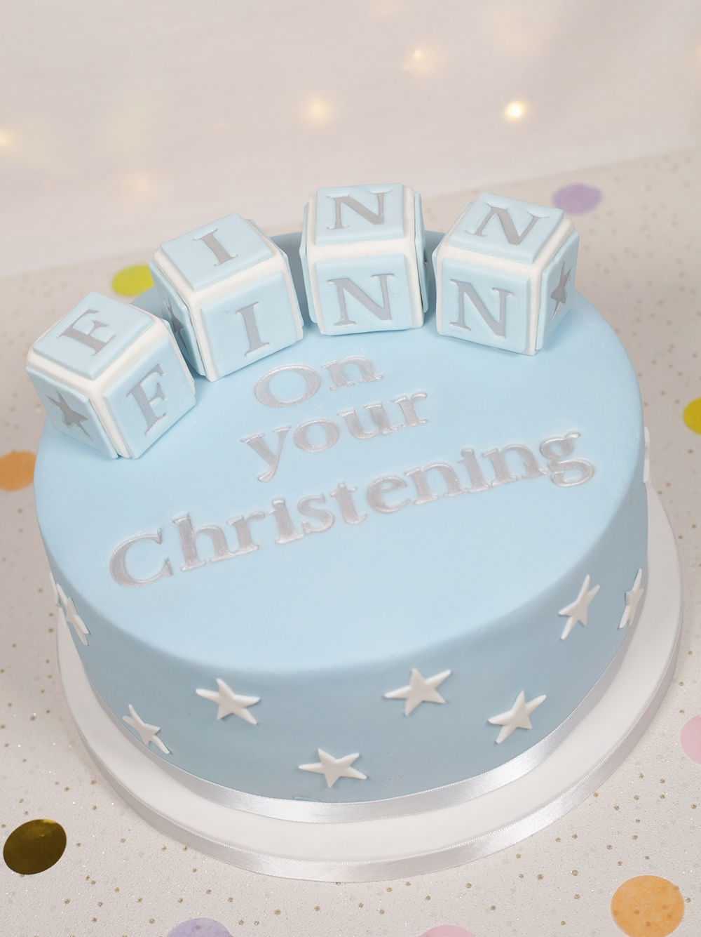 Baptism Christening Cake Name Plate FAST SHIPPING | CHOOSE THE FONT AND  COLOR!! Cross Name Cake Plate MADE IN THE USA : Handmade Products -  Amazon.com