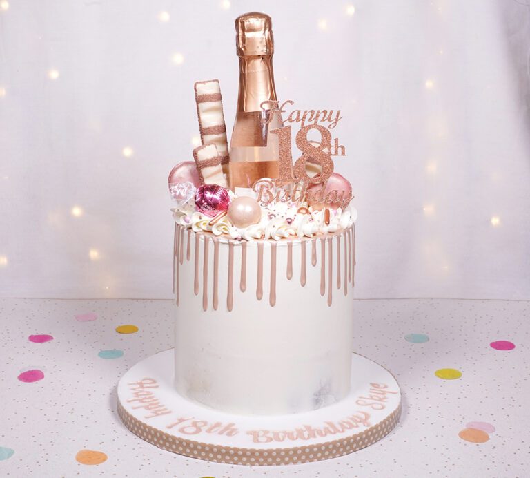 Rose Gold 18th Birthday Cake - Cakey Goodness